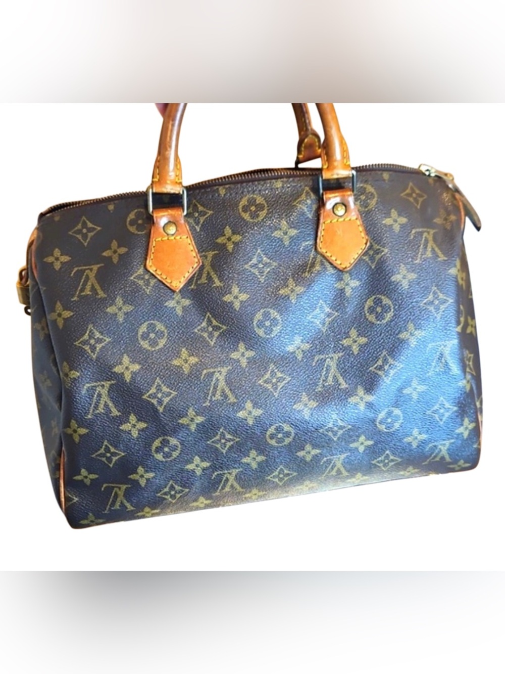 Authentic Louis Vuitton Monogram Speedy 30 Handbag Bundle